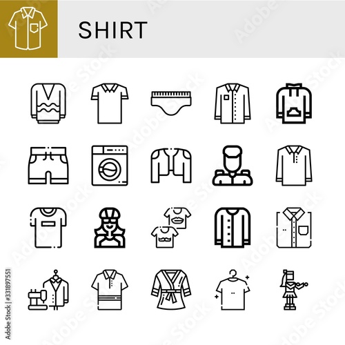 Set of shirt icons