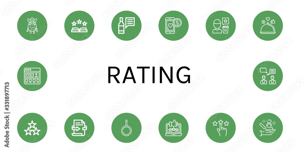 Set of rating icons Set of rating icons