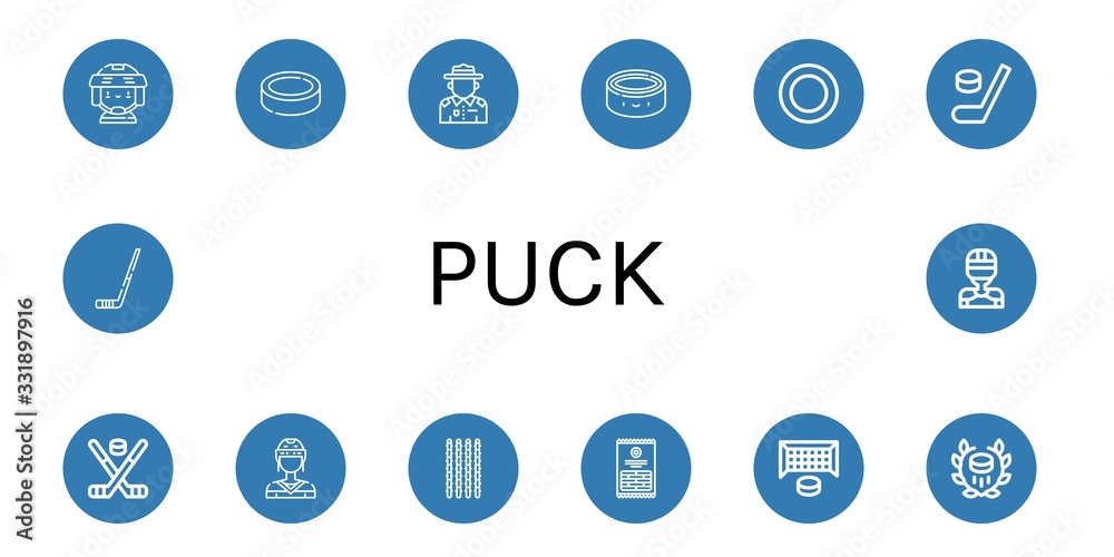 puck icon set puck icon set