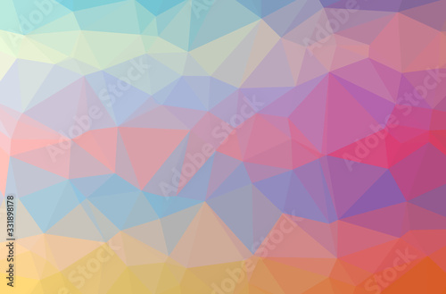 Illustration of abstract Pink  Yellow horizontal low poly background. Beautiful polygon design pattern.