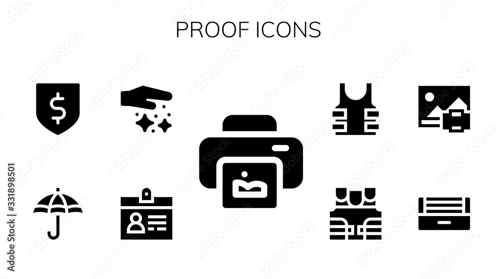 Modern Simple Set of proof Vector filled Icons Modern Simple Set of proof Vector filled Icons