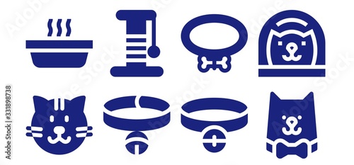 Modern Simple Set of kitten Vector filled Icons