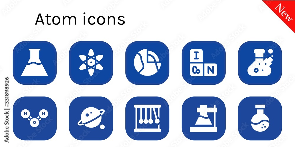 atom icon set