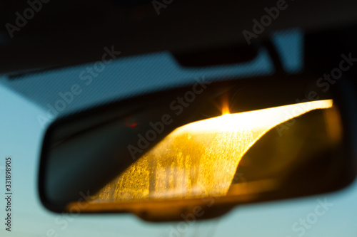 Billede på lærred Rear view mirror