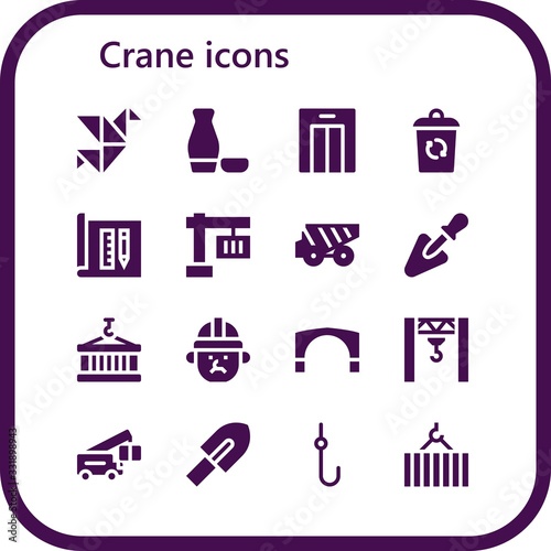 crane icon set © Anna
