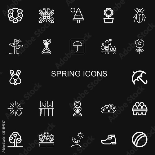 Editable 22 spring icons for web and mobile