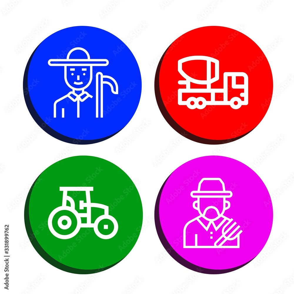 tractor icon set tractor icon set