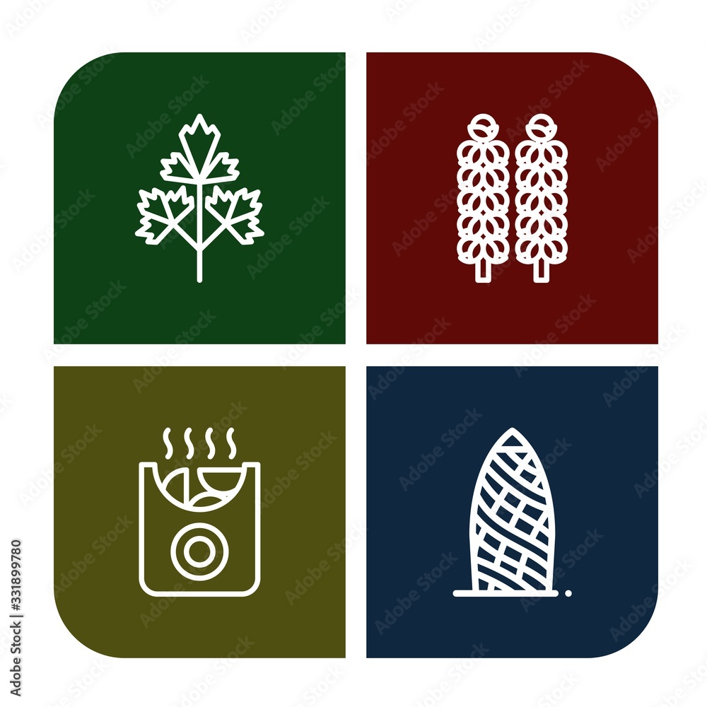 Fototapeta premium garlic simple icons set