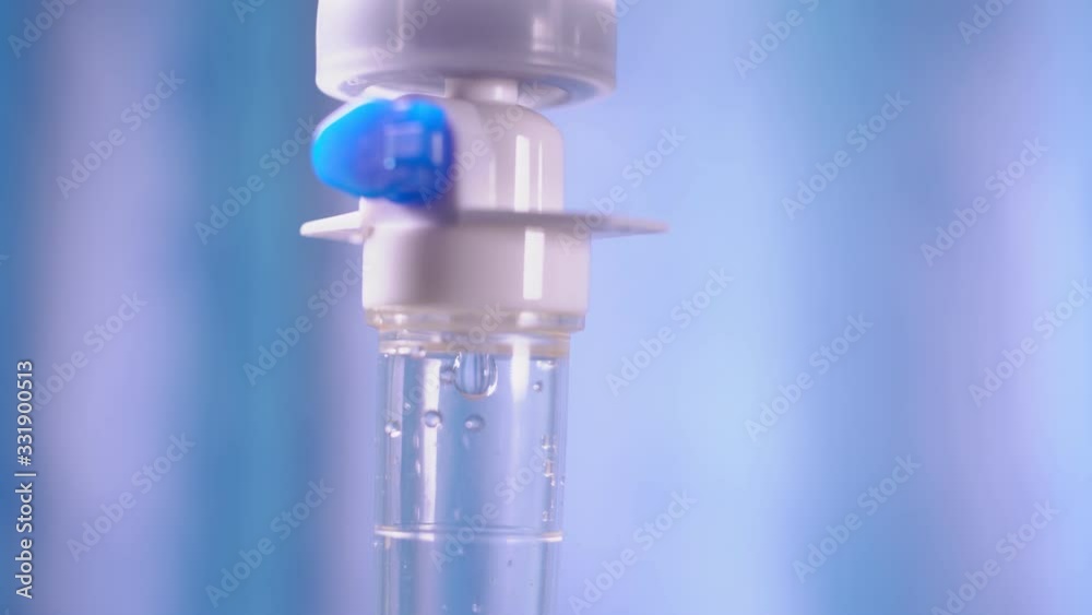 Saline drip medical,IV Drip Solution, Intravenous Treatment for Hospital Patients,coronavirus or covid-19 concept.