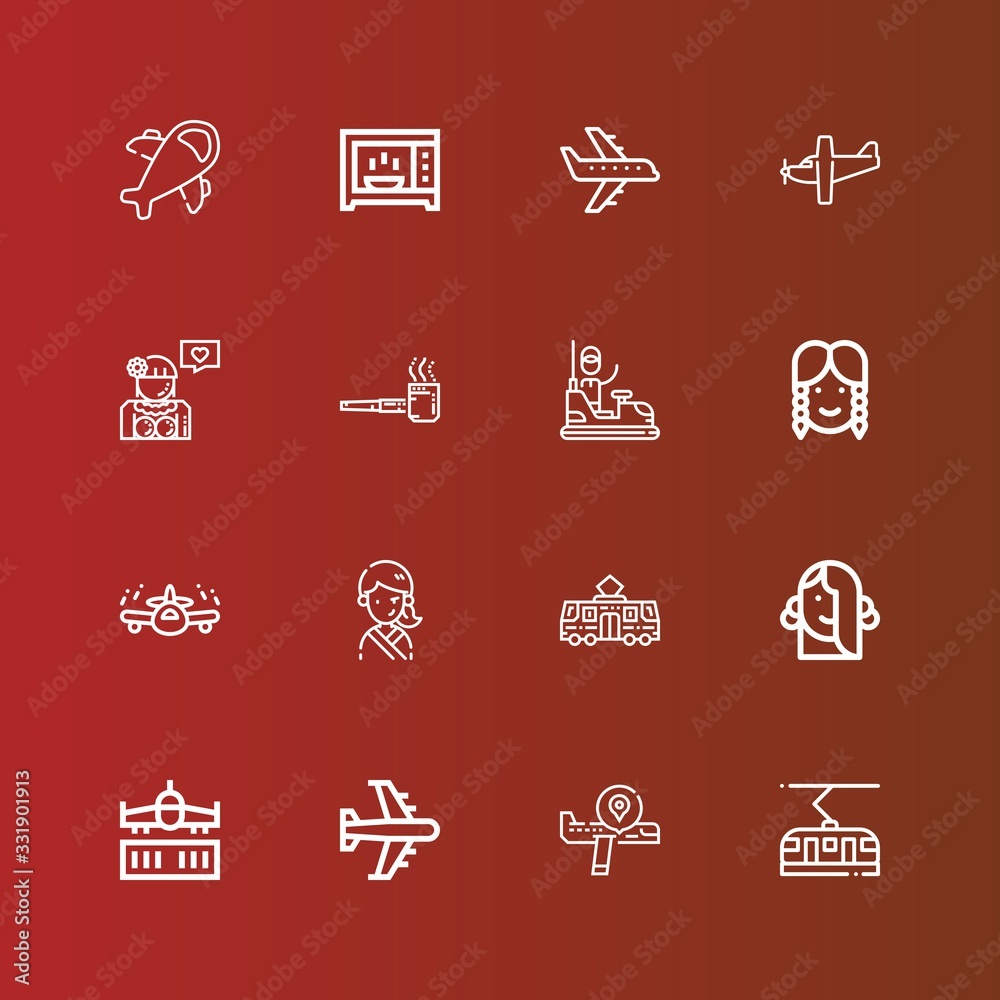 Fototapeta premium Editable 16 grey icons for web and mobile
