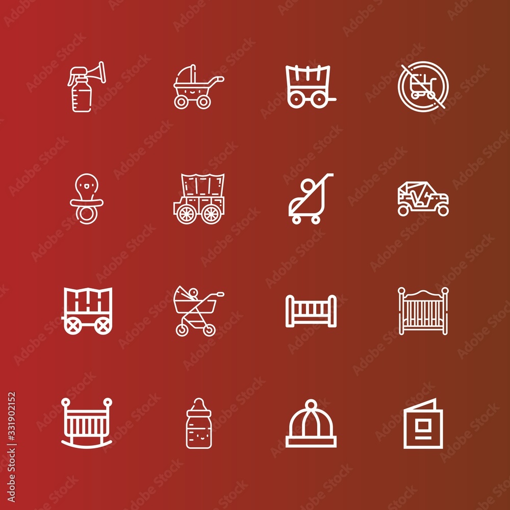 Editable 16 toddler icons for web and mobile Editable 16 toddler icons for web and mobile
