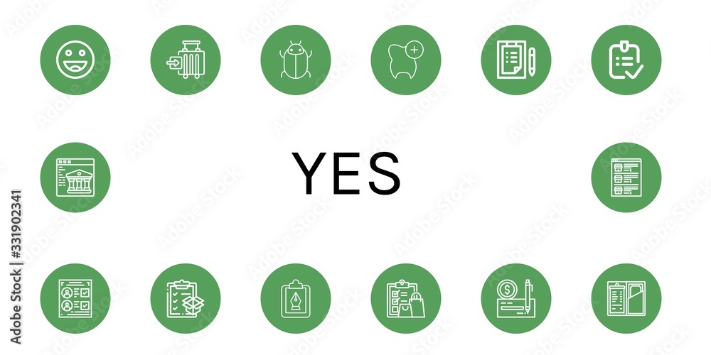 yes icon set yes icon set