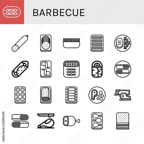 barbecue icon set