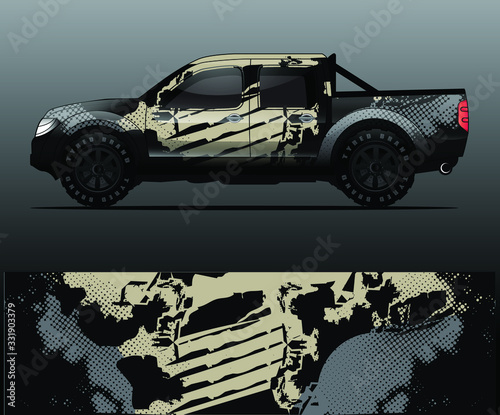 truck decal graphic wrap vector, abstract background