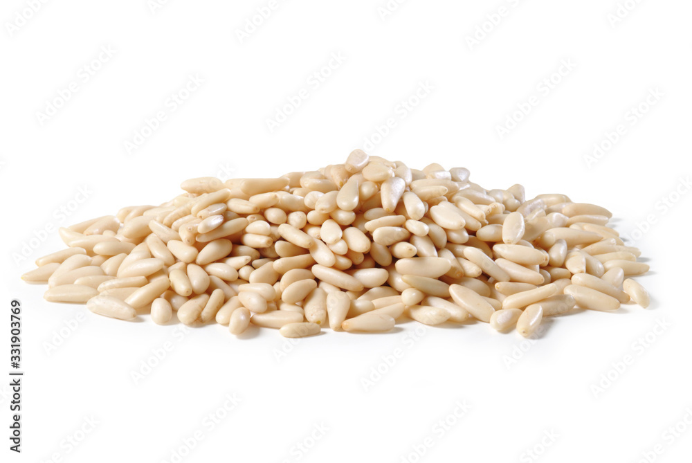 Pine Nuts - Isolated on White Background Pine Nuts - Isolated on White Background