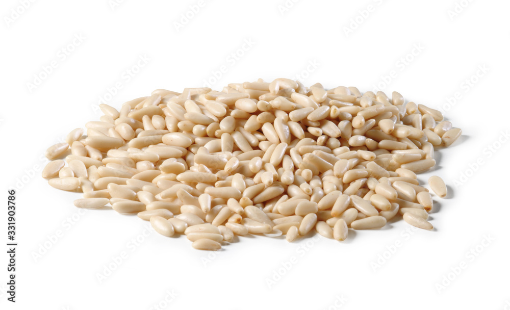 Pine Nuts - Isolated on White Background Pine Nuts - Isolated on White Background