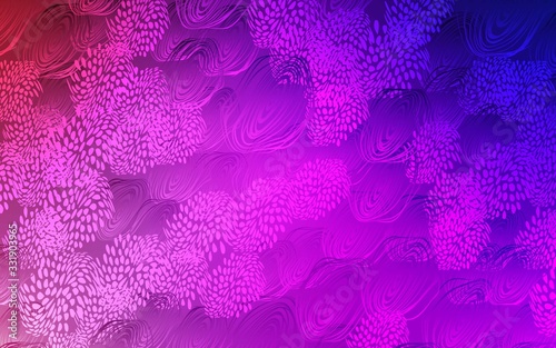 Light Purple, Pink vector doodle blurred template. A vague abstract illustration with flowers in doodles style. The template can be used as a background for cell phones.