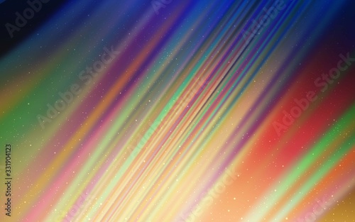 Light Blue, Yellow vector pattern with night sky stars. Modern abstract illustration with Big Dipper stars. Template for cosmic backgrounds.