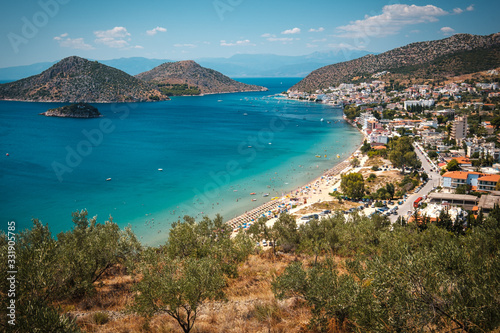 Fototapeta Naklejka Na Ścianę i Meble -  Urlaubsort am Meer, Tolo, Griechenland