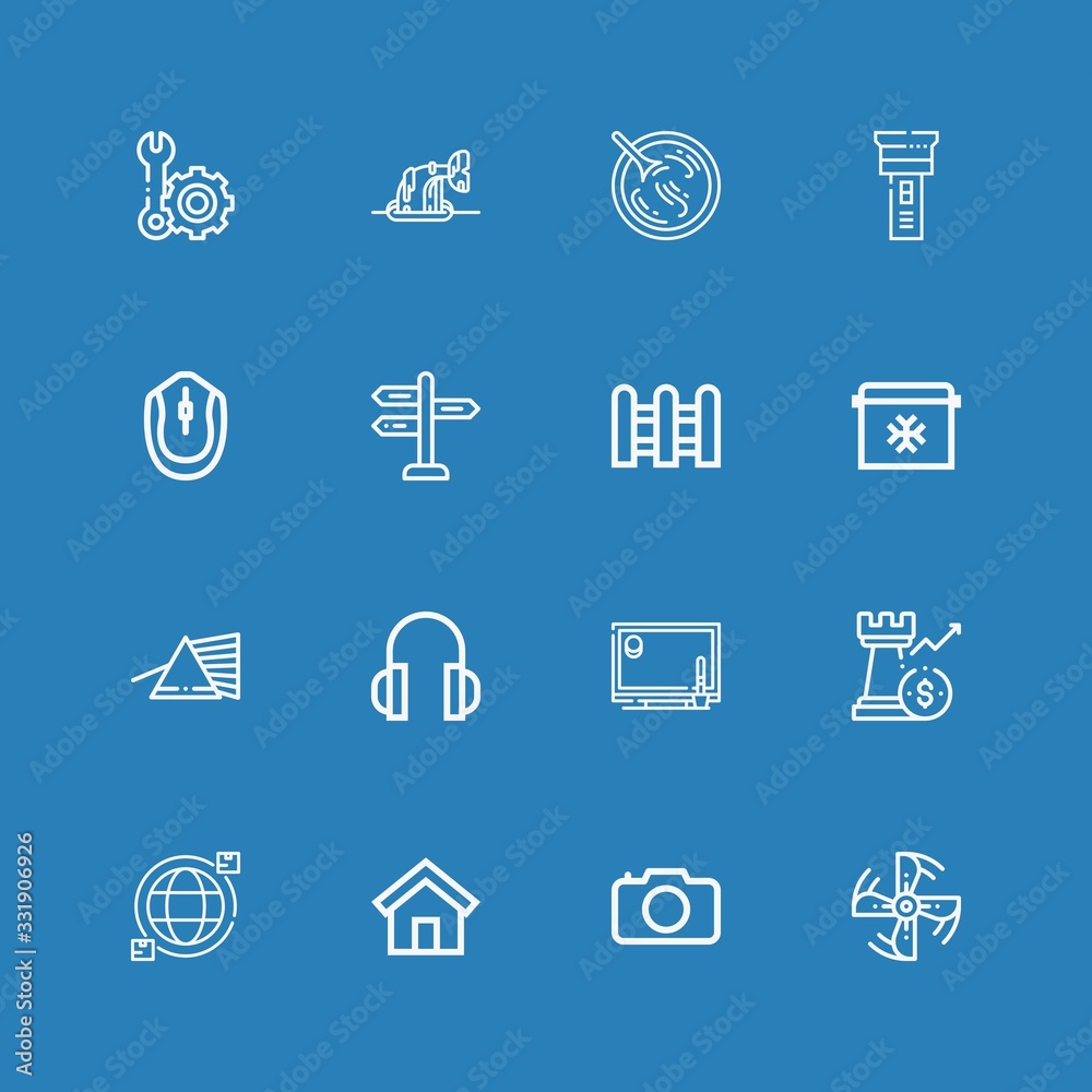 Editable 16 modern icons for web and mobile Editable 16 modern icons for web and mobile