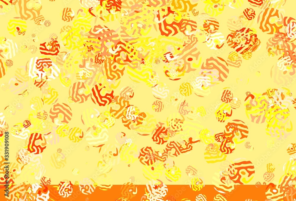 Light Red, Yellow vector pattern with random forms. Light Red, Yellow vector pattern with random forms.