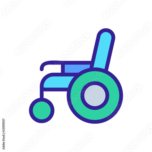 wheelchair icon vector. wheelchair sign. color isolated symbol illustration