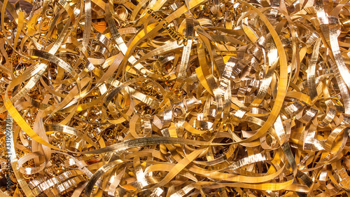 Photos Abstract color background of metal shavings