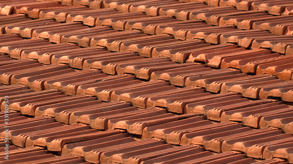 Close-Up Of Old Roof Tiles