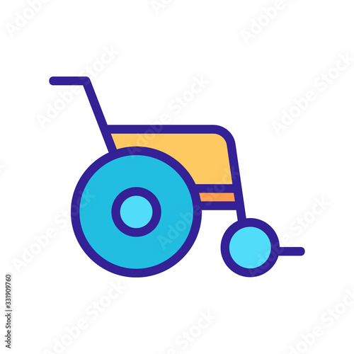 wheelchair icon vector. wheelchair sign. color isolated symbol illustration