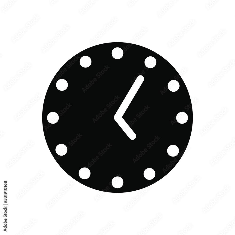 icon clock simple design illustration , trendy flat style isolated , business clocks