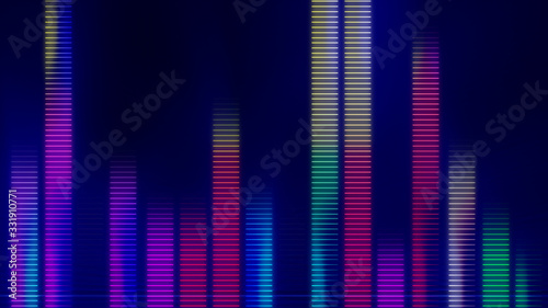 Canvas Print levels vu audio led level meter