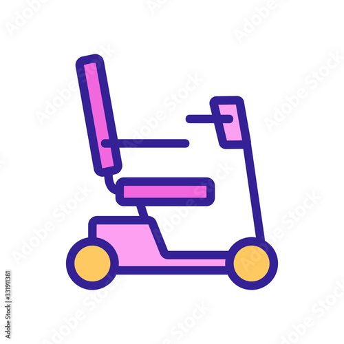 elektricheskaya wheelchair icon vector. elektricheskaya wheelchair sign. color isolated symbol illustration