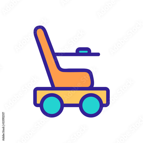 wheelchair icon vector. wheelchair sign. color isolated symbol illustration