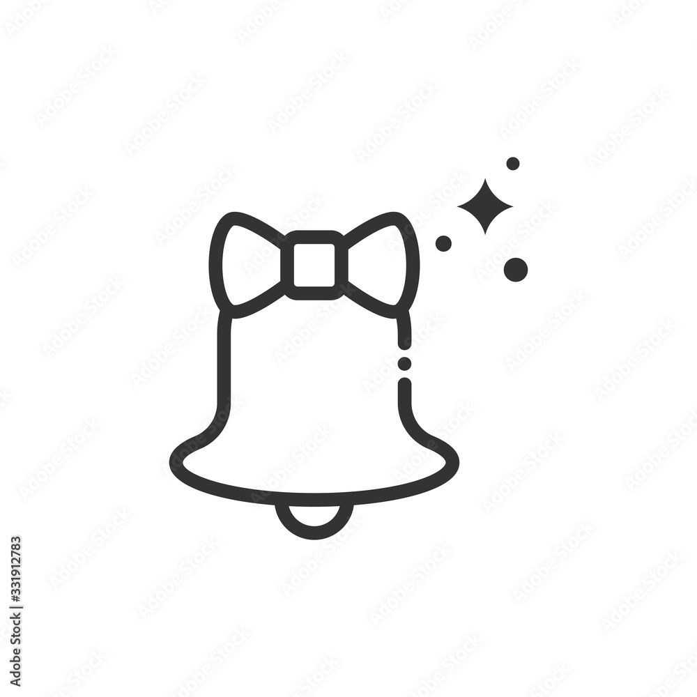 Bell Vector Line Icon Illustration