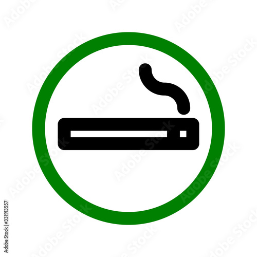 smoking area logo allowed sign