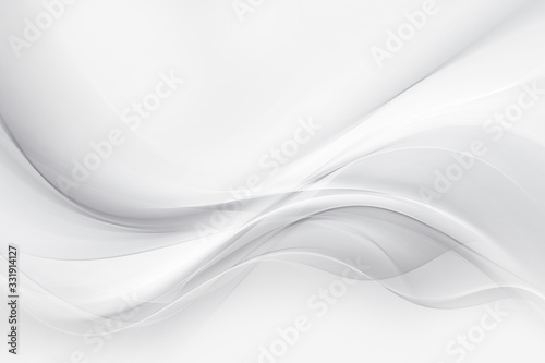 White and grey gradient soft waves background