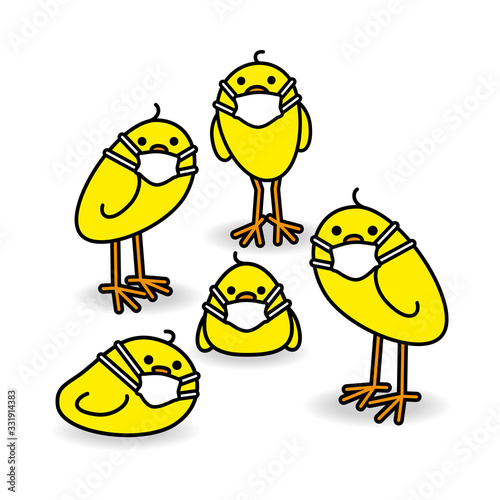 Five Yellow Chicks_Masks