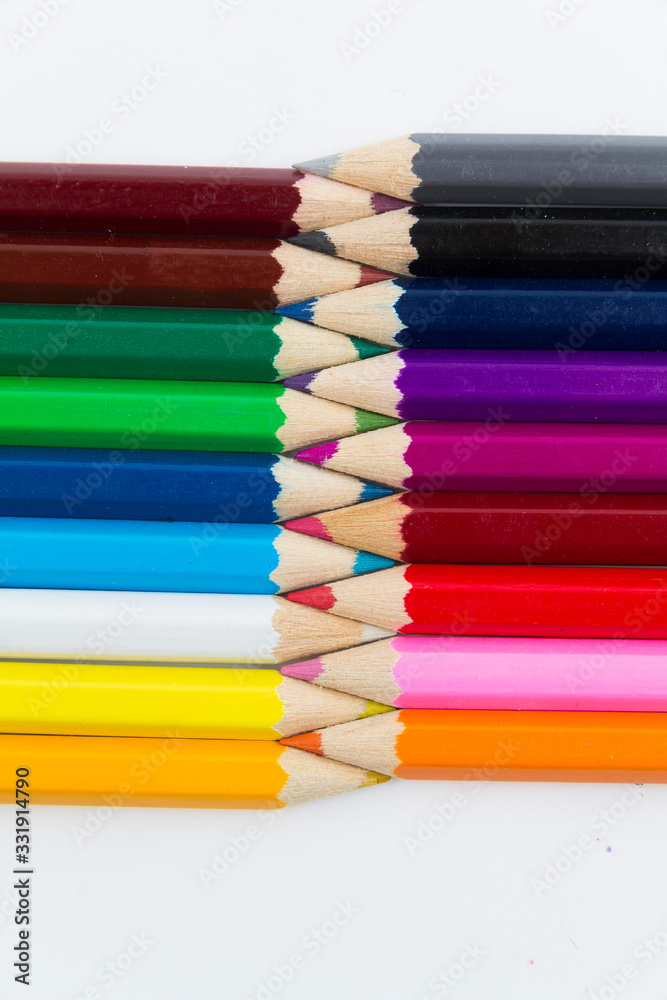 Fototapeta premium color pencils back to school