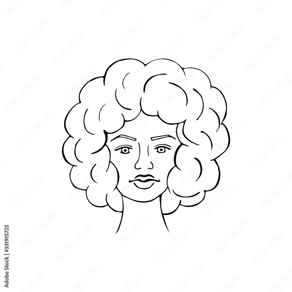 Girl drawn by hand. Feminism concept. Doodle with pretty girl. Vector illustration for card, poster, modern design. Girl drawn by hand. Feminism concept. Doodle with pretty girl. Vector illustration for card, poster, modern design.