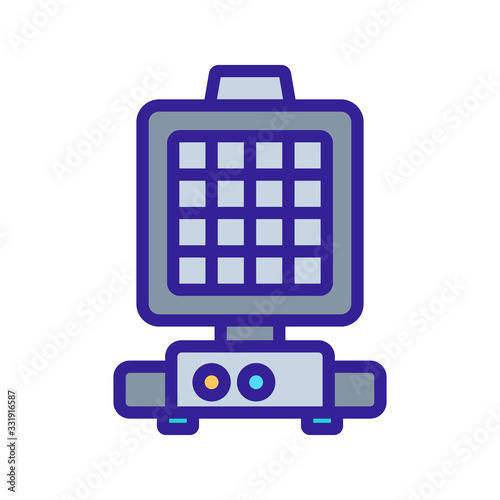 patisserie waffle iron icon vector. patisserie waffle iron sign. color isolated symbol illustration