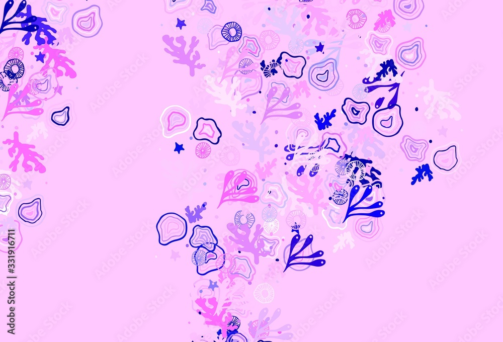 Light Purple vector pattern with random forms. Light Purple vector pattern with random forms.