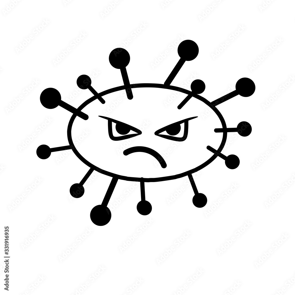 Coronavirus (NCOV-19) icon. Raster illustration Coronavirus (NCOV-19) icon. Raster illustration