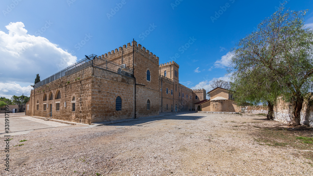 Wide angle view of monastery Beit Jamal