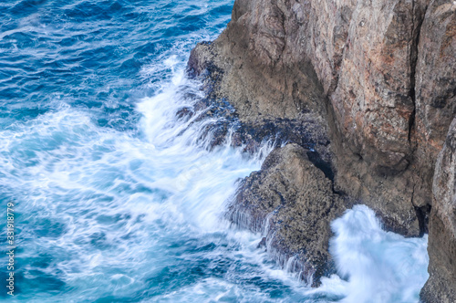 Waves and cliffs