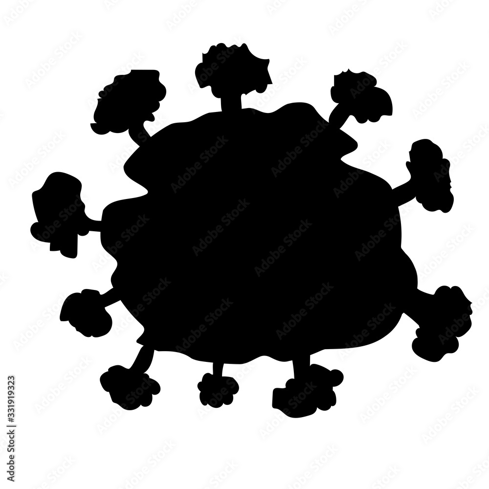 abstract black silhouette virus symbol microbe pathogen microorganism bacterium molecule thaksin medical logo abstract black silhouette virus symbol microbe pathogen microorganism bacterium molecule thaksin medical logo