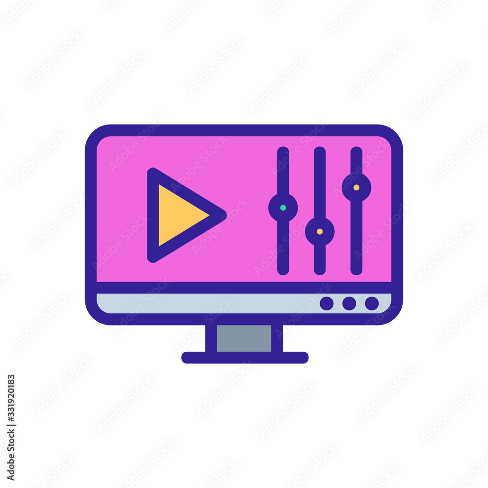 video montage icon vector. video montage sign. color isolated symbol illustration