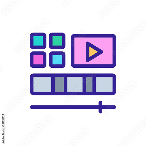 video editing icon vector. video editing sign. color isolated symbol illustration