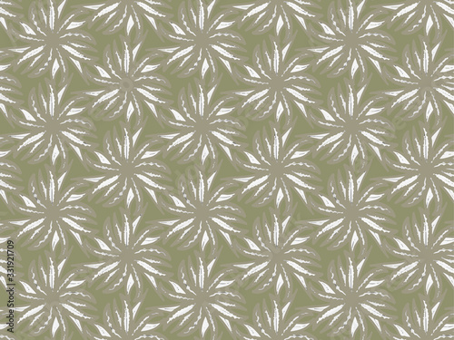 Background  pattern of aloe vera. Raster lace pattern