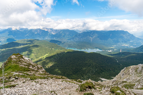 Beautiful hike and climb to the Zugspitze near Ehrwald and Eibsee, the highest mountain in Germany