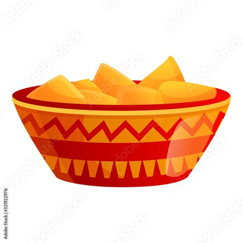Mexican bowl icon. Cartoon of mexican bowl vector icon for web design isolated on white background